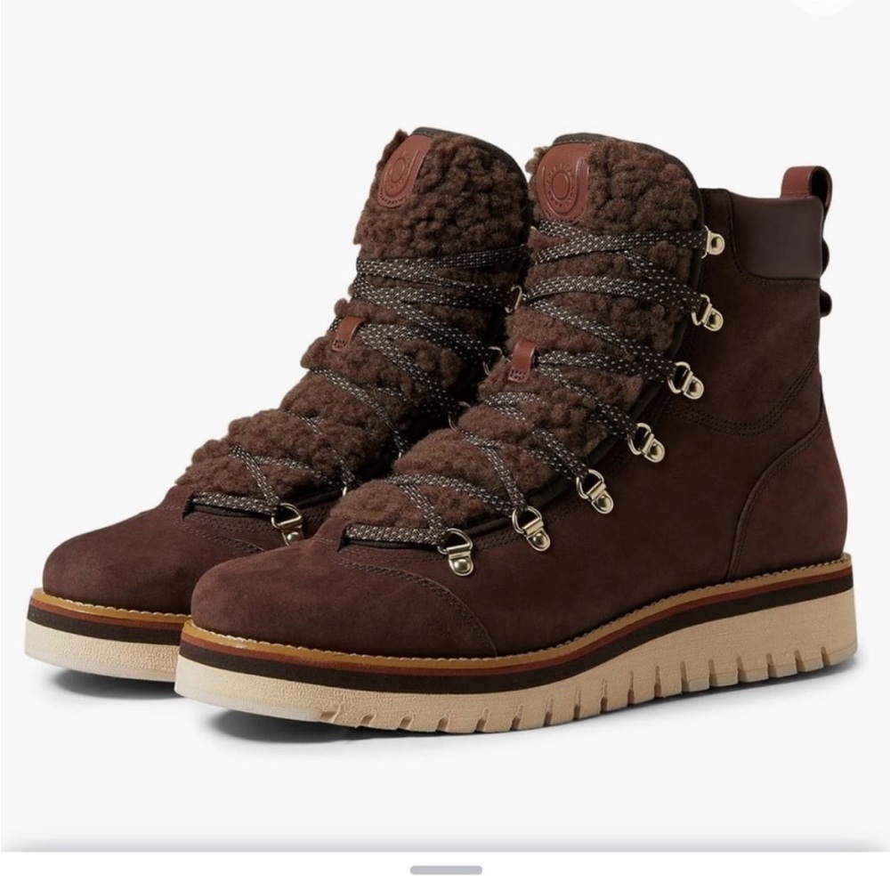 NEW Cole Haan Sz 5.5 Women's ZeroGrand Lodge Hiking Boot in Brown Java NWT